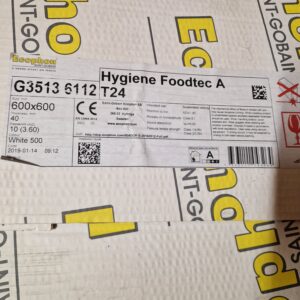 Ecophon Hygiene Foodtec A - 600x600x40mm Vita 10 plattor (3,60 m²) 